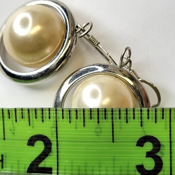 Faux Pearl Dangle Earrings - Picture 8 of 12